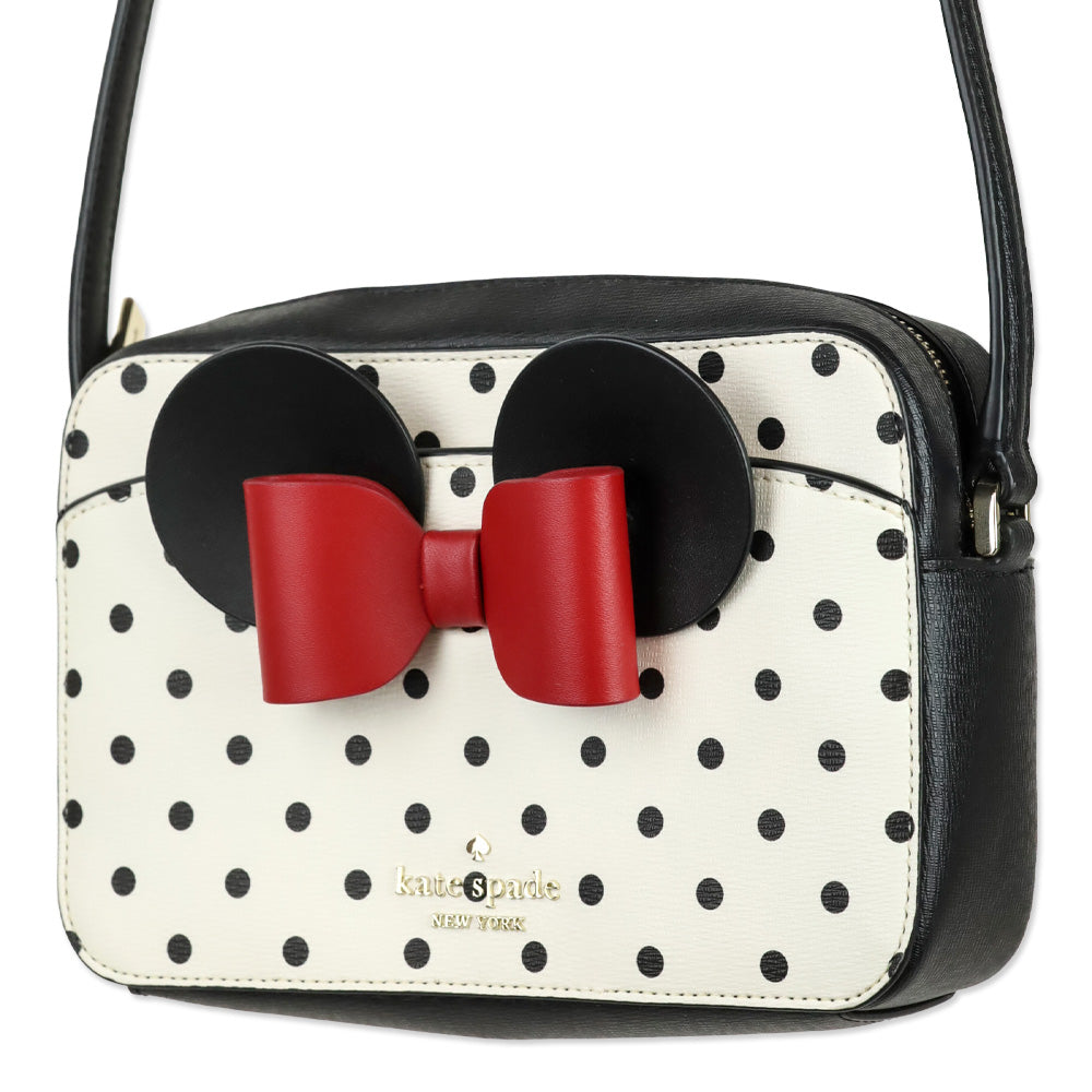 Kate Spade Minnie Mouse Bow and Ears Crossbody Zip Bag