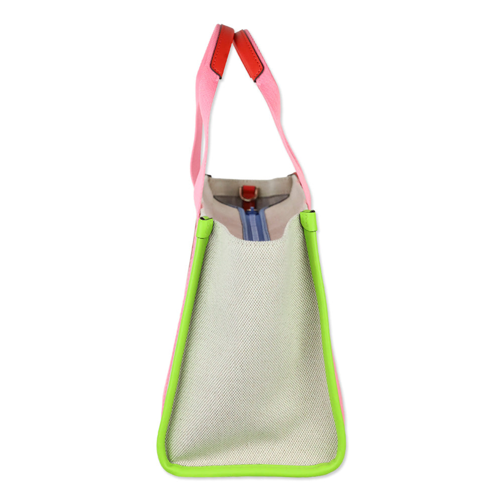 Kate Spade Multi Rainbow Kip Canvas Small Tote