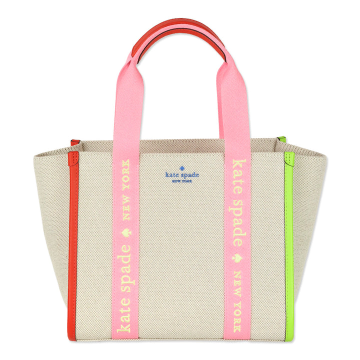 Kate Spade Multi Rainbow Kip Canvas Small Tote