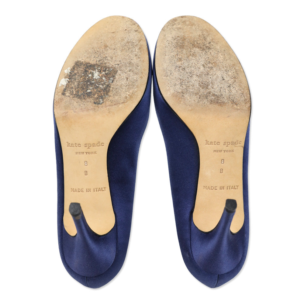 Kate Spade Navy Satin Pump
