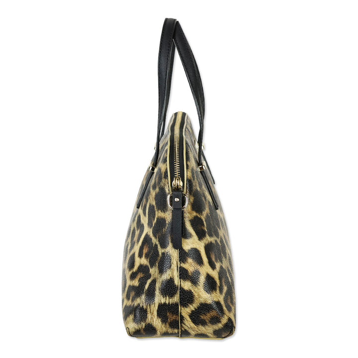 Kate Spade New York Leopard Print Pebble Leather Cedar Street Maise Satchel