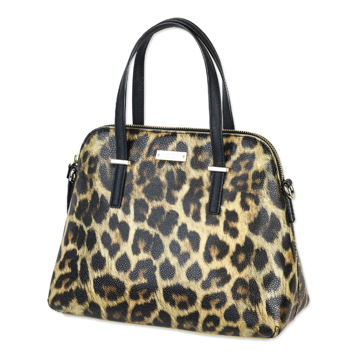 Kate Spade New York Leopard Print Pebble Leather Cedar Street Maise Satchel