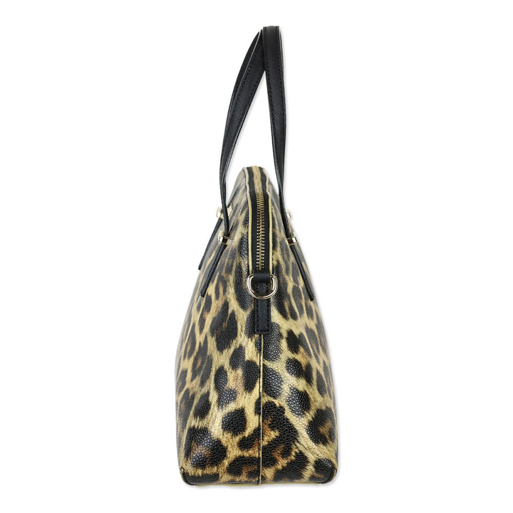 Kate Spade New York Leopard Print Pebble Leather Cedar Street Maise Satchel