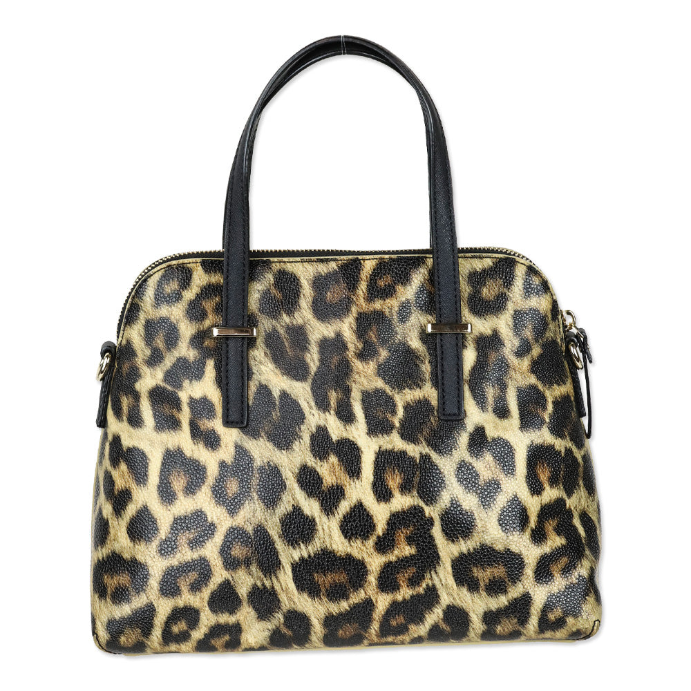 Kate Spade New York Leopard Print Pebble Leather Cedar Street Maise Satchel