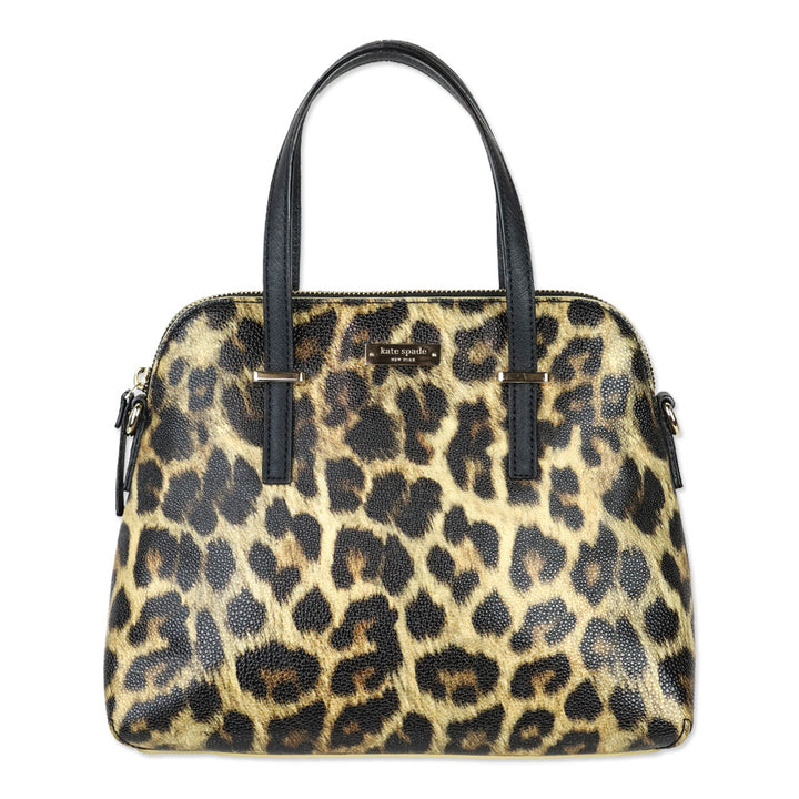Kate Spade New York Leopard Print Pebble Leather Cedar Street Maise Satchel