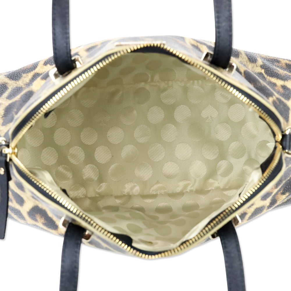 Kate Spade New York Leopard Print Pebble Leather Cedar Street Maise Satchel