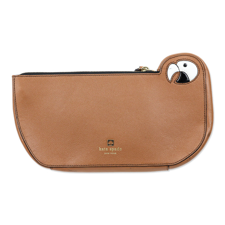 Kate Spade New York Macaw Parrot Cay Bird Leather Clutch Wristlet