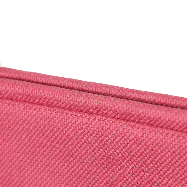 Kate Spade Pink Canvas Tote Bag with Metal Handle