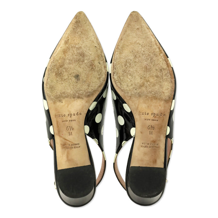 Kate Spade Polka Dot Patent Leather Slingback Pump