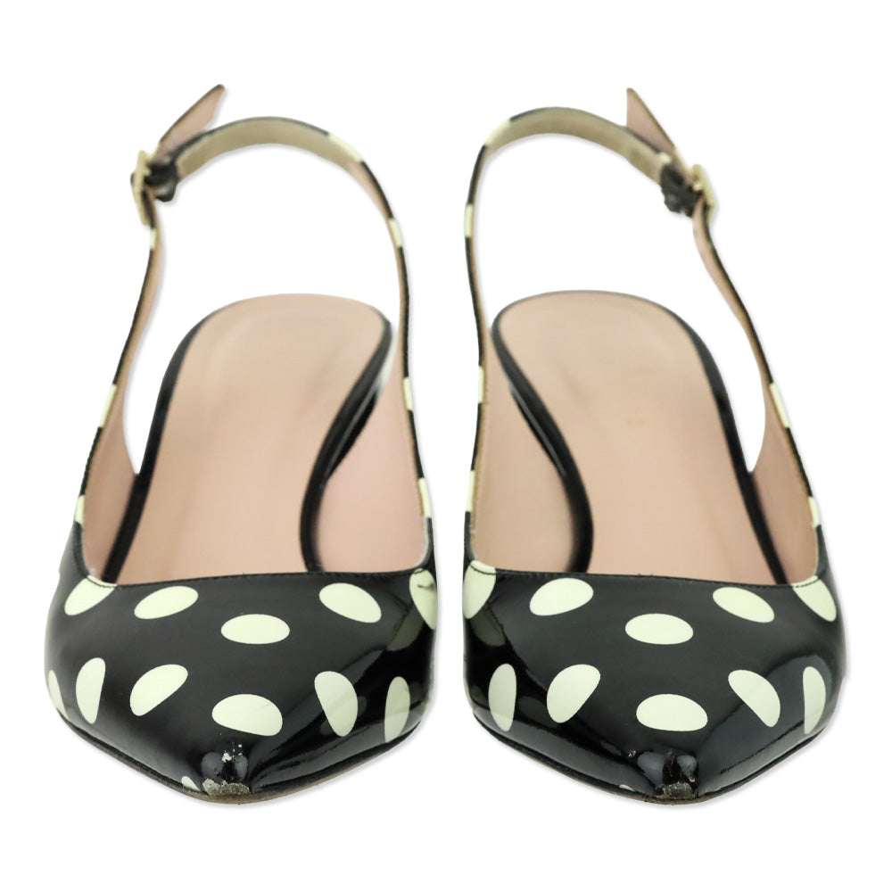Kate Spade Polka Dot Patent Leather Slingback Pump