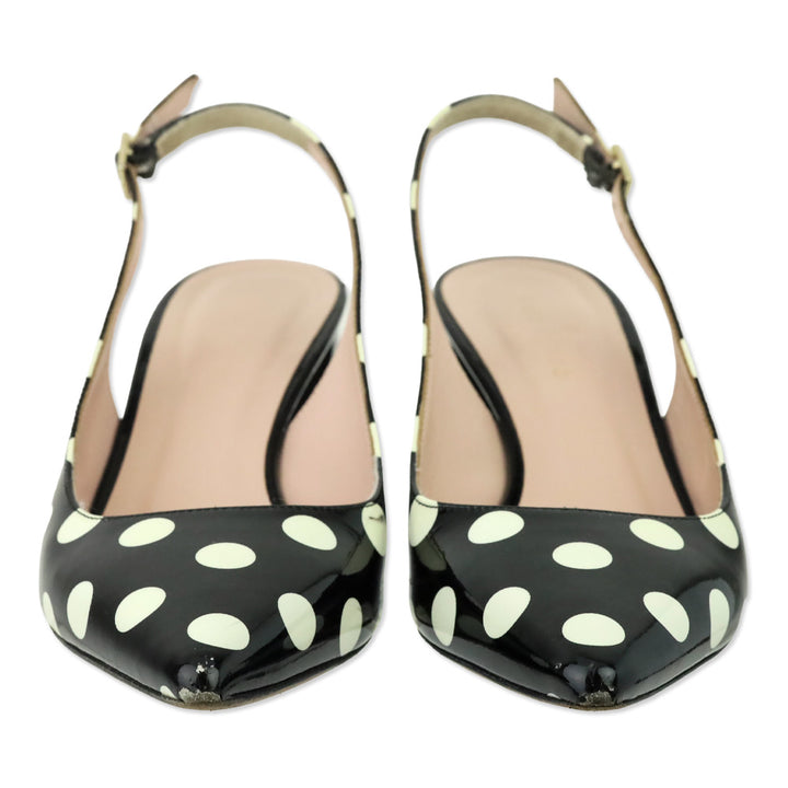 Kate Spade Polka Dot Patent Leather Slingback Pump