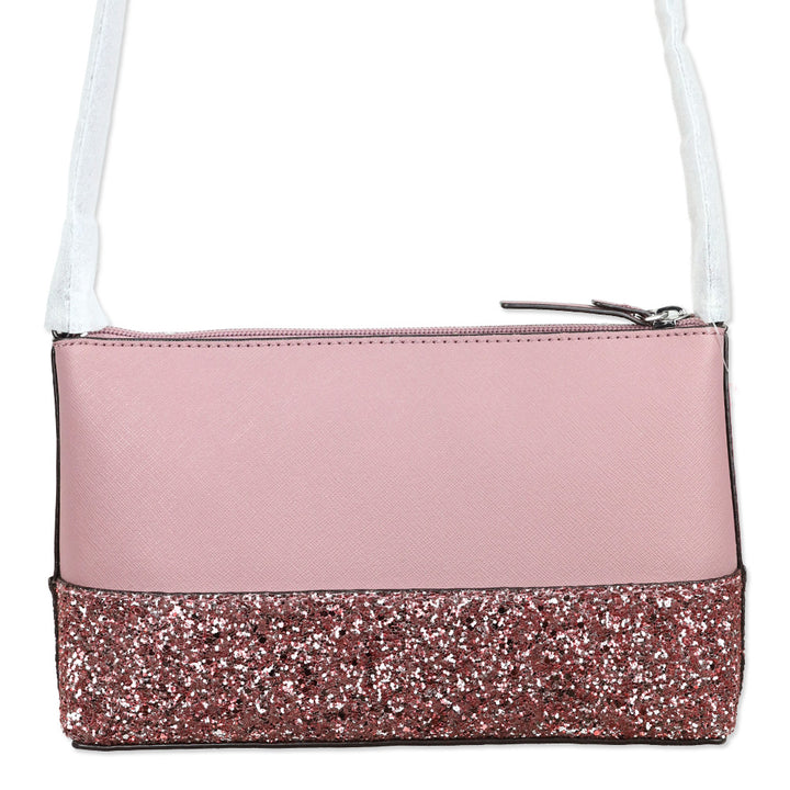 Kate Spade Ramey Greta Court Glitter Ramey Dusty Peony Crossbody Bag
