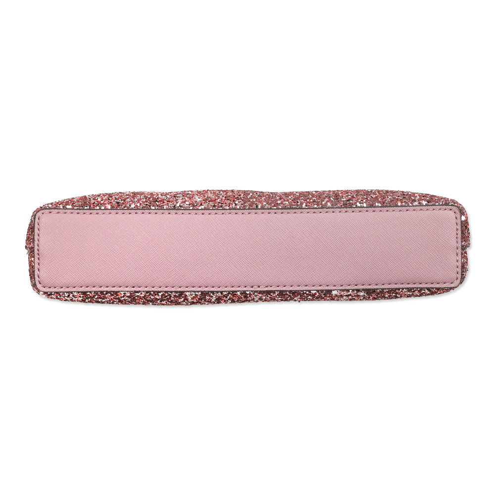 Kate Spade Ramey Greta Court Glitter Ramey Dusty Peony Crossbody Bag