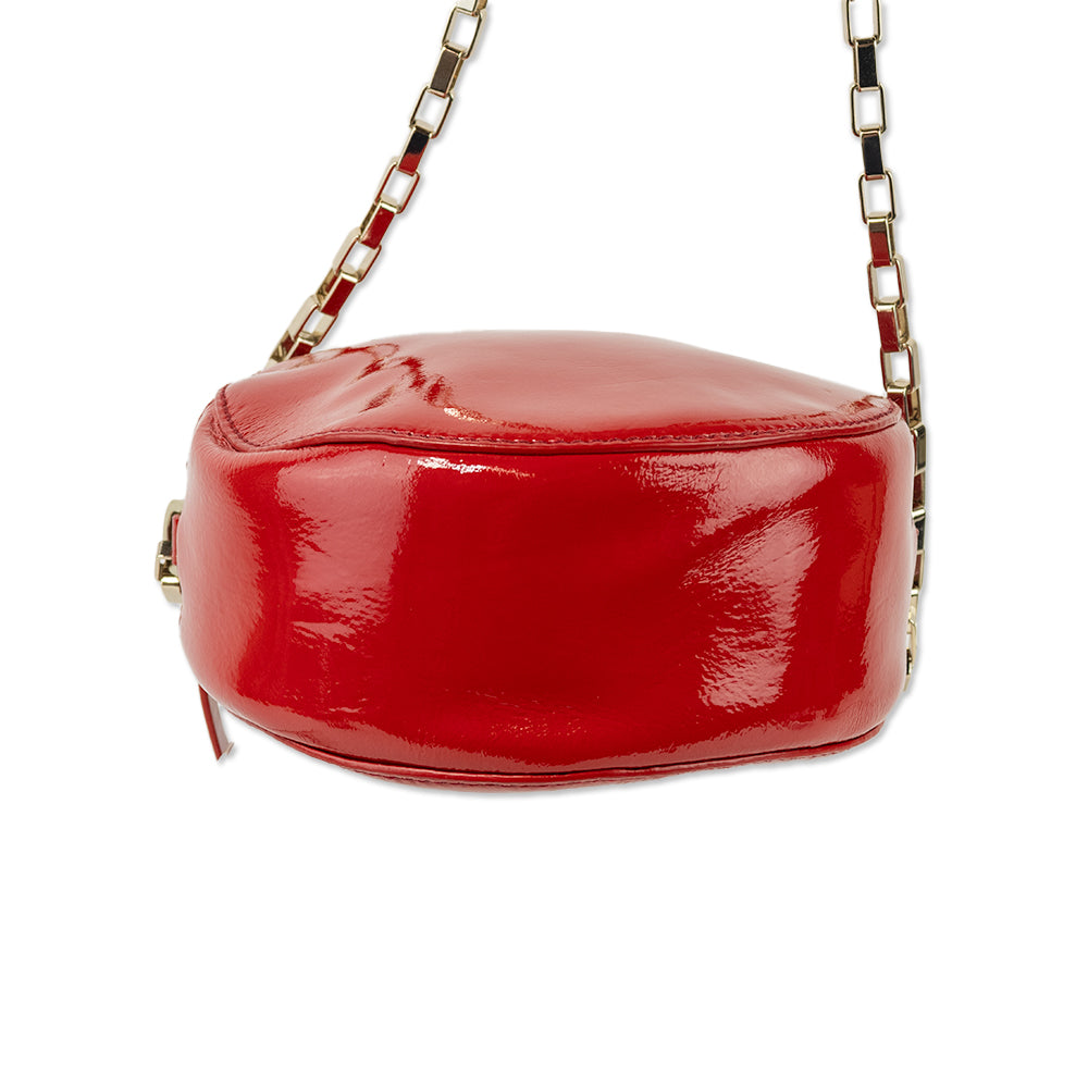 Kate Spade Red Patent Leather Circle Small Crossbody