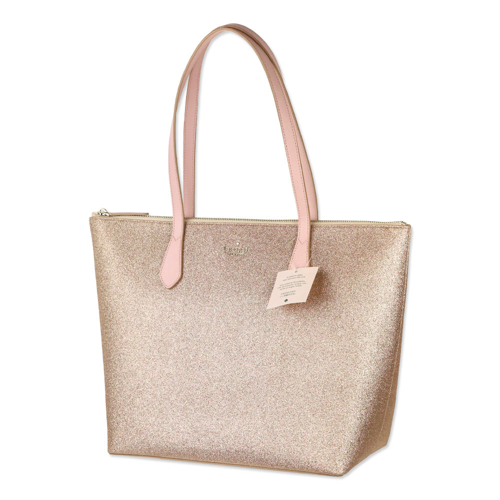 Kate Spade Rose Gold Glitter Joeley Tote