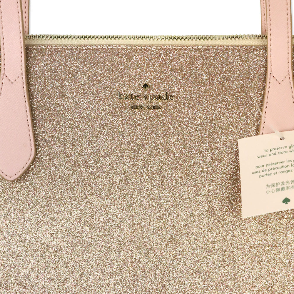 Kate Spade Rose Gold Glitter Joeley Tote