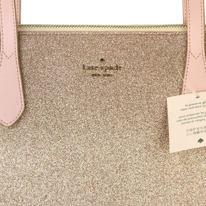 Kate Spade Rose Gold Glitter Joeley Tote