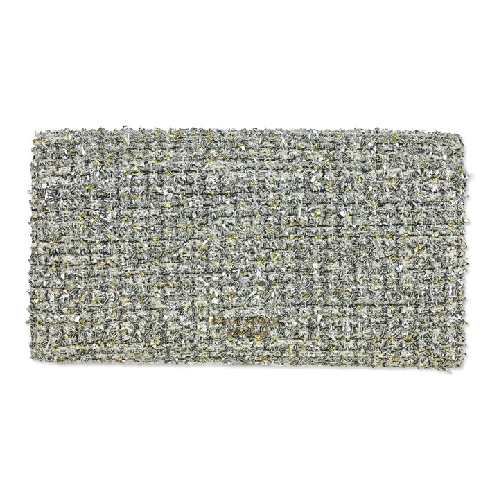 Kate Spade Silver Multi Tweed Lovitt Buckle Crossbody Wallet