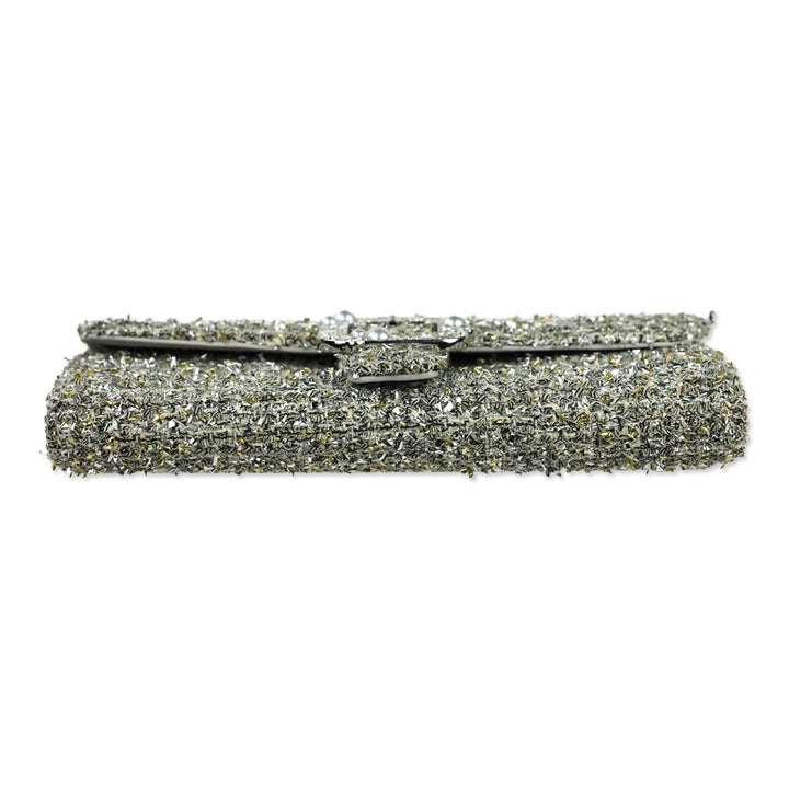Kate Spade Silver Multi Tweed Lovitt Buckle Crossbody Wallet