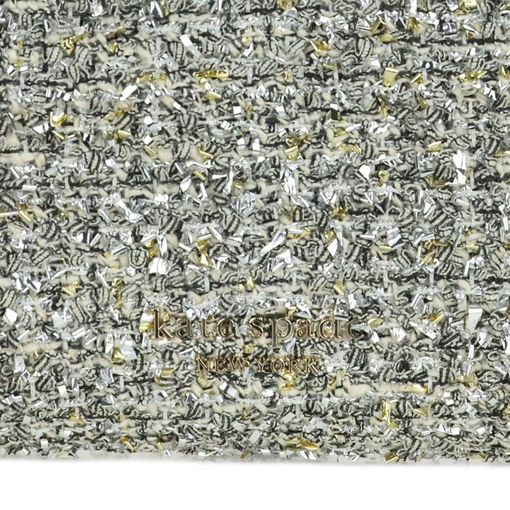 Kate Spade Silver Multi Tweed Lovitt Buckle Crossbody Wallet