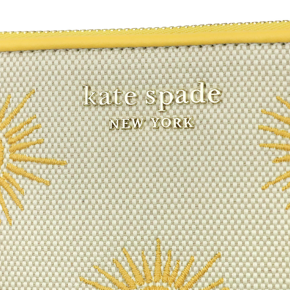 Kate Spade Sunkiss Embroidered Canvas Sun Pouch Wristlet