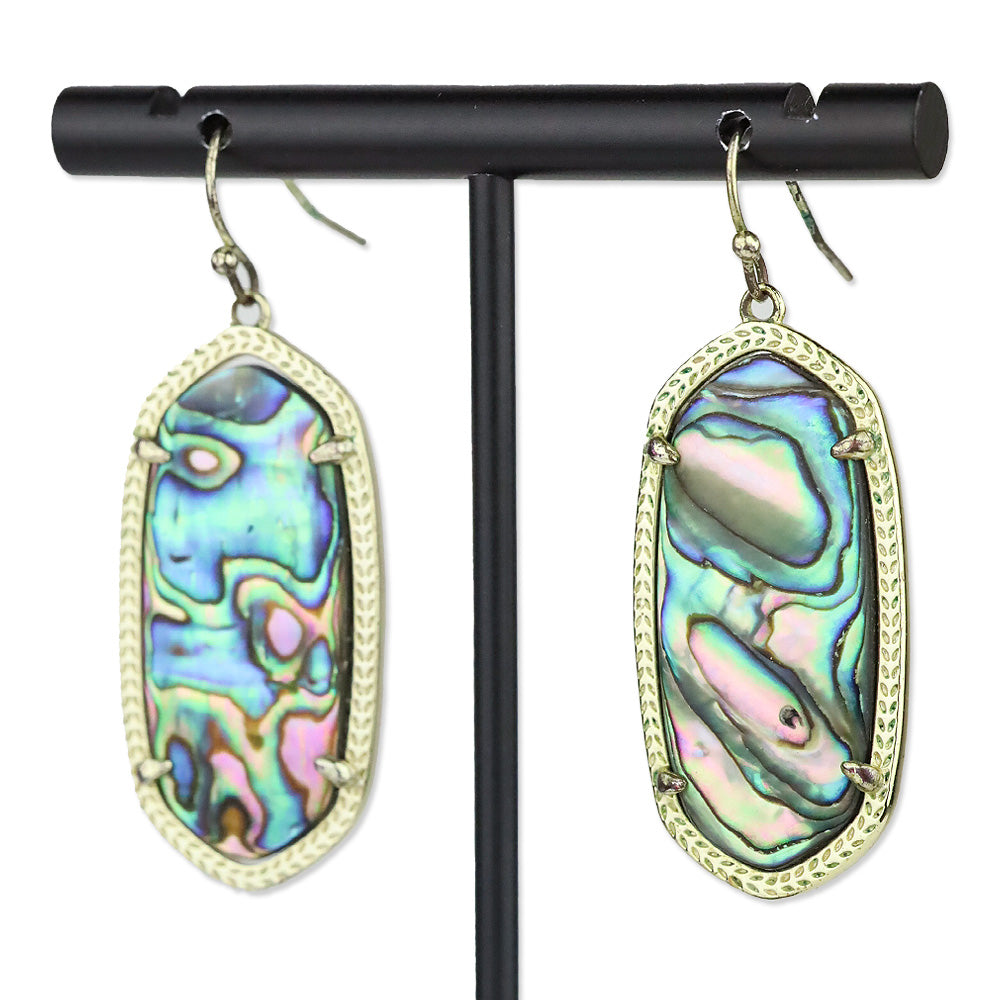 Kendra Scott Elle Gold Abalone Shell Drop Earrings
