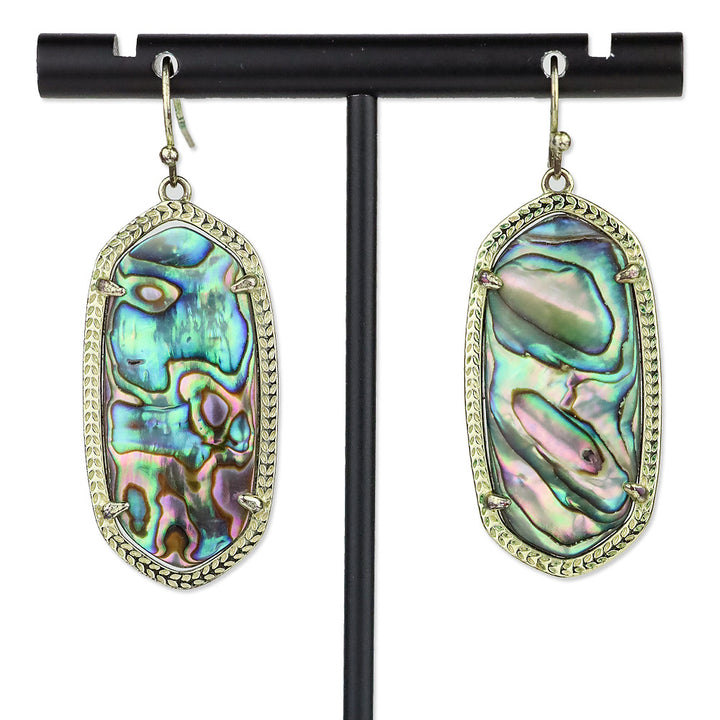 Kendra Scott Elle Gold Abalone Shell Drop Earrings