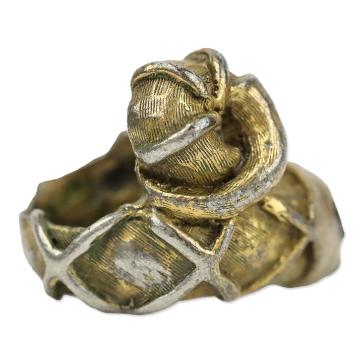 Kenneth Jay Lane Brass Snake Ring