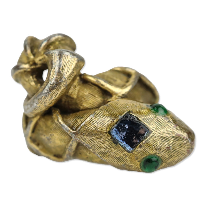 Kenneth Jay Lane Brass Snake Ring