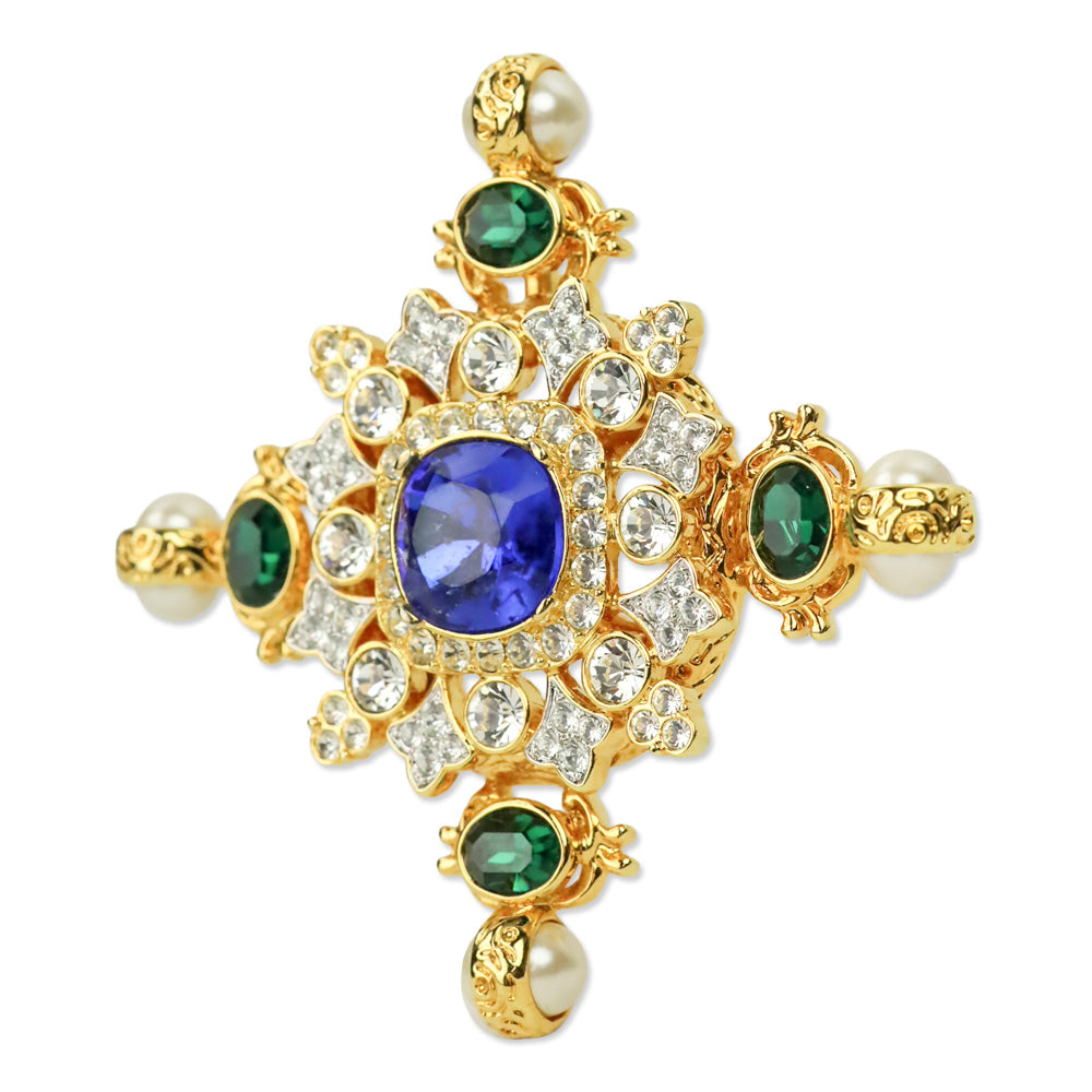 Kenneth Jay Lane KJL Countess Cross Brooch