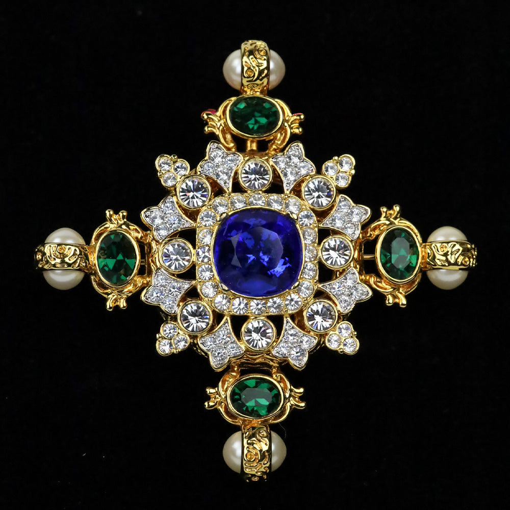 Kenneth Jay Lane KJL Countess Cross Brooch