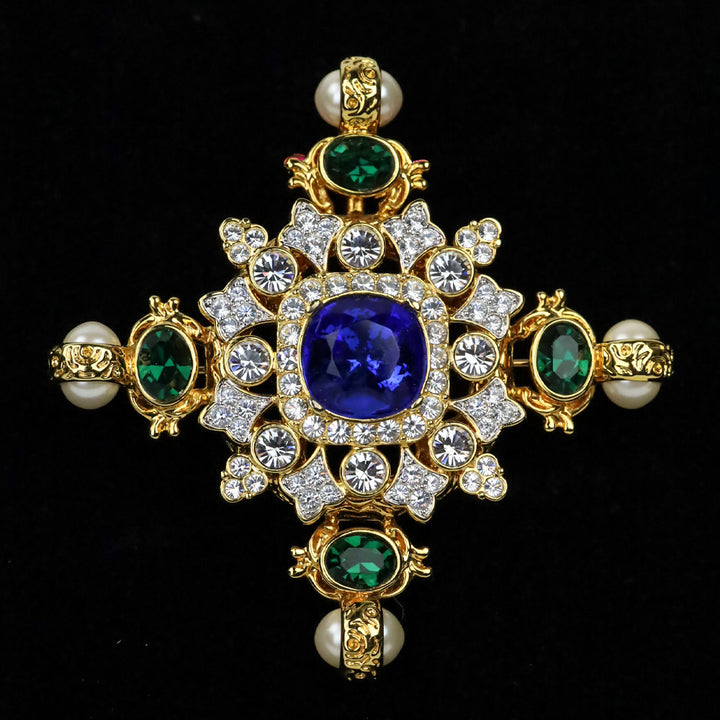 Kenneth Jay Lane KJL Countess Cross Brooch