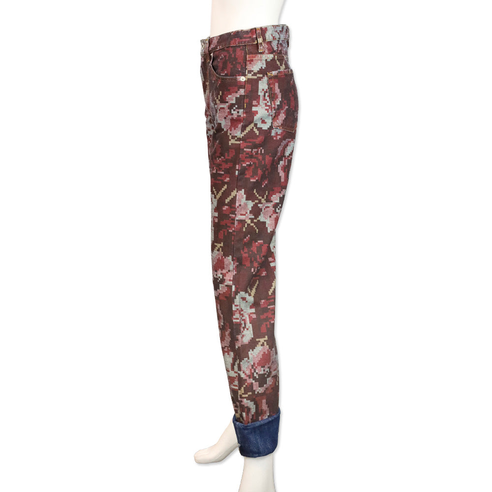 Kenzo Printed Straight Leg Denim Jeans