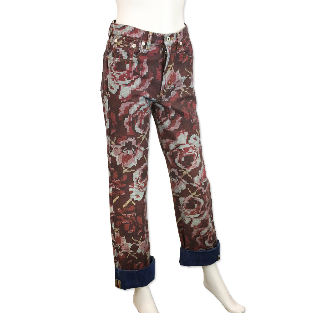 Kenzo Printed Straight Leg Denim Jeans