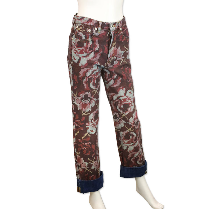 Kenzo Printed Straight Leg Denim Jeans