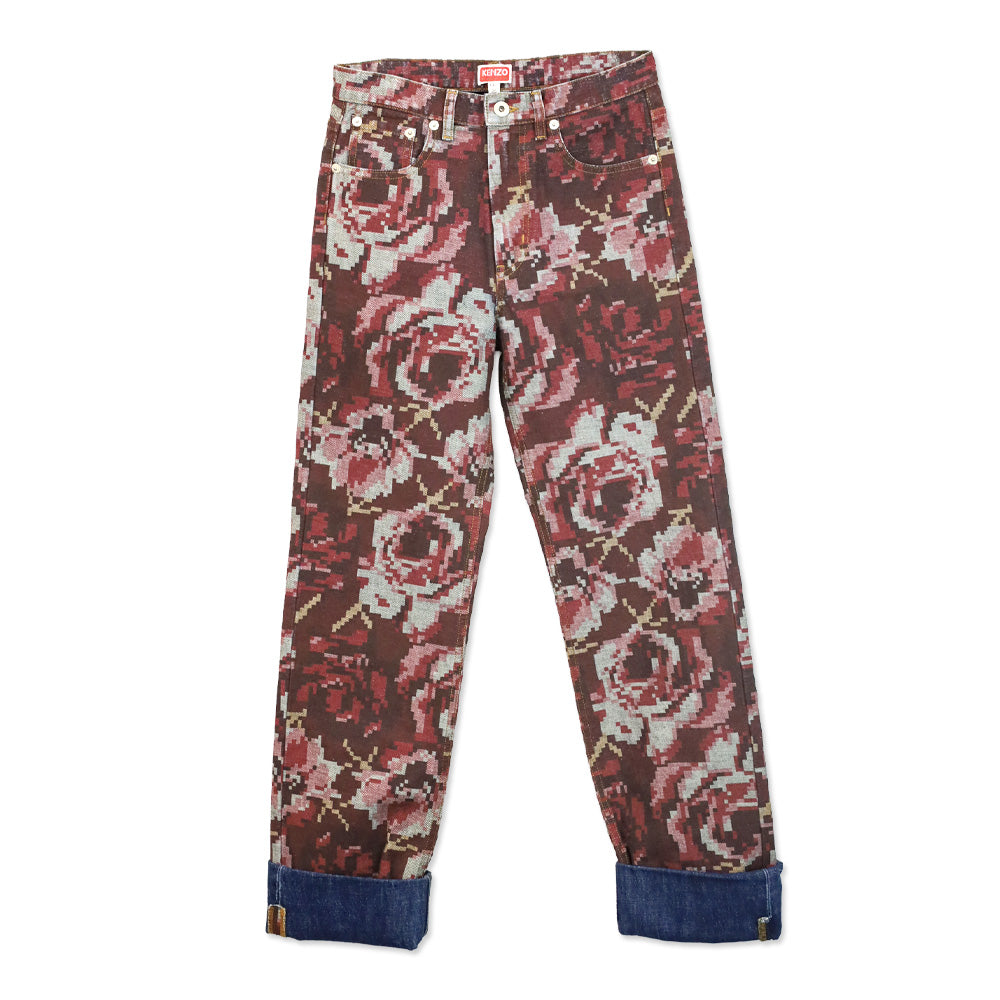 Kenzo Printed Straight Leg Denim Jeans