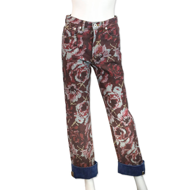 Kenzo Printed Straight Leg Denim Jeans