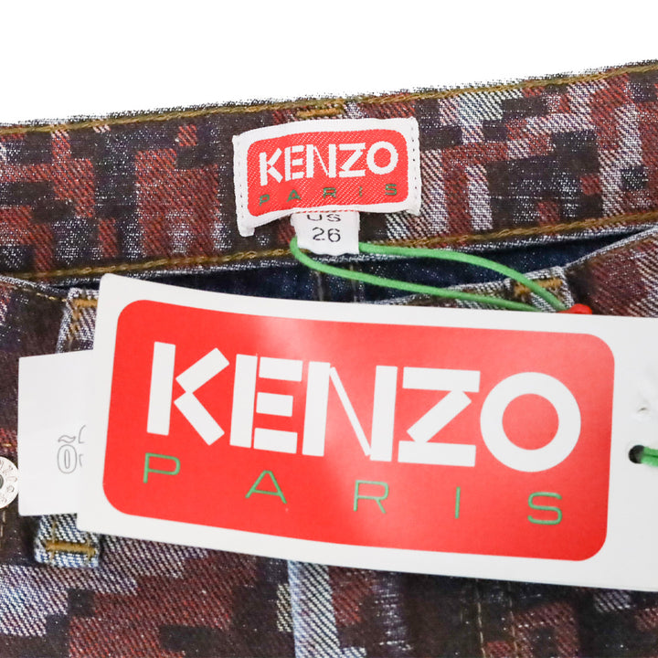 Kenzo Printed Straight Leg Denim Jeans
