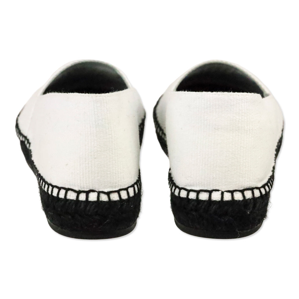 Kenzo White Canvas Green Classic Tiger Espadrilles