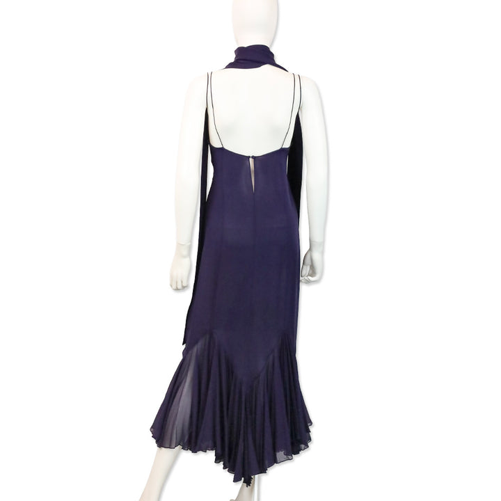 Khaite Amethyst Silk Georgette Candita Dress