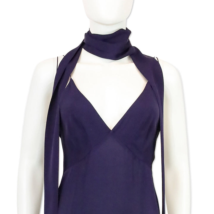 Khaite Amethyst Silk Georgette Candita Dress