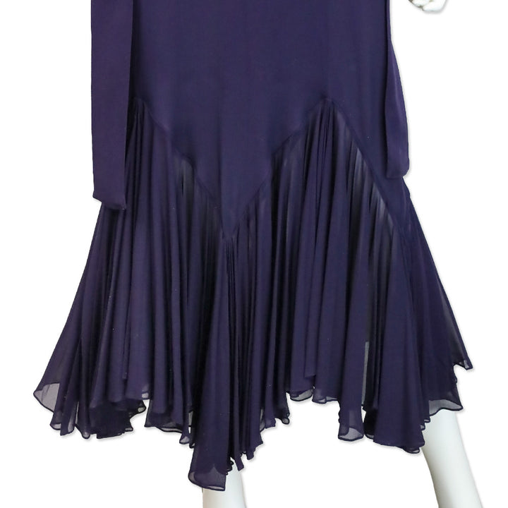 Khaite Amethyst Silk Georgette Candita Dress