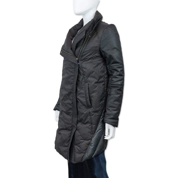 Helmut Lang Gray Long Puffer Coat