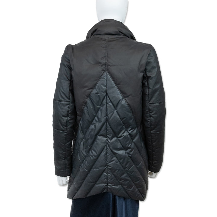 Helmut Lang Gray Long Puffer Coat