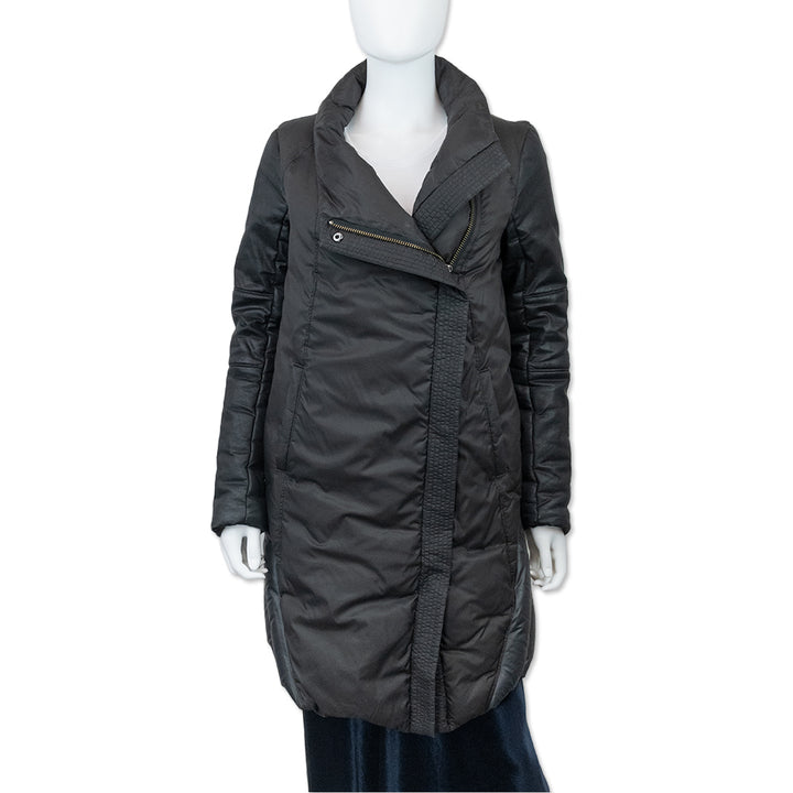 Helmut Lang Gray Long Puffer Coat