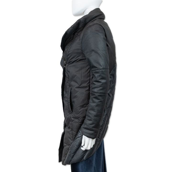 Helmut Lang Gray Long Puffer Coat