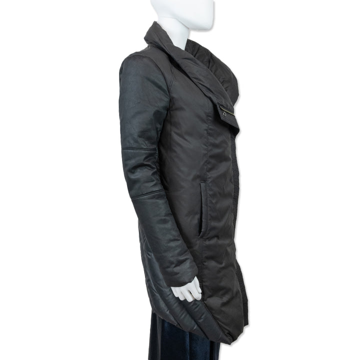 Helmut Lang Gray Long Puffer Coat