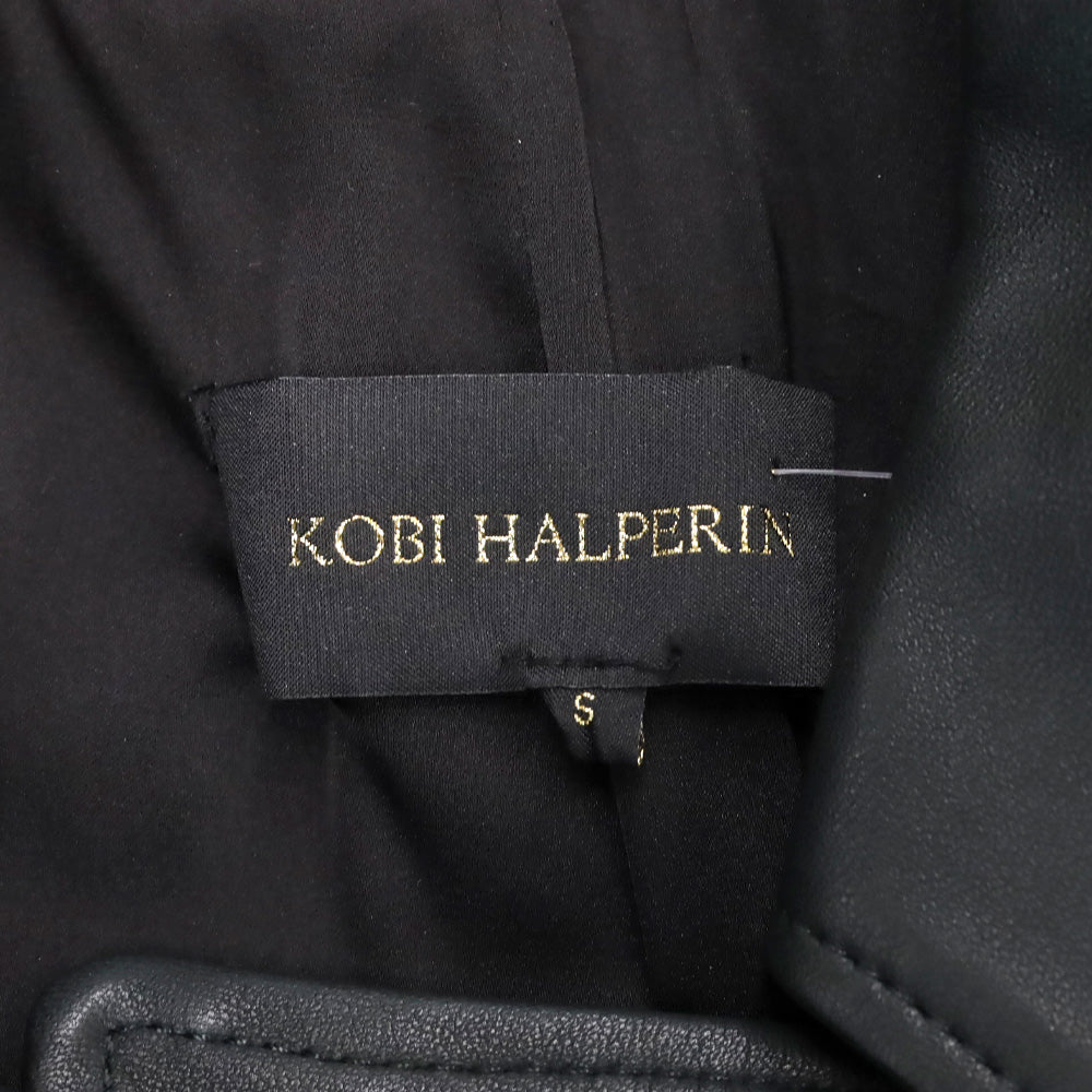 Kobi Halperin Dark Green Lamb Leather Trench Coat