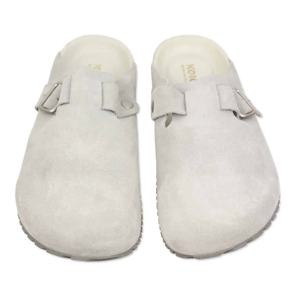 Koio Feather Grey Suede Clog Suede Grey Salerno Clog