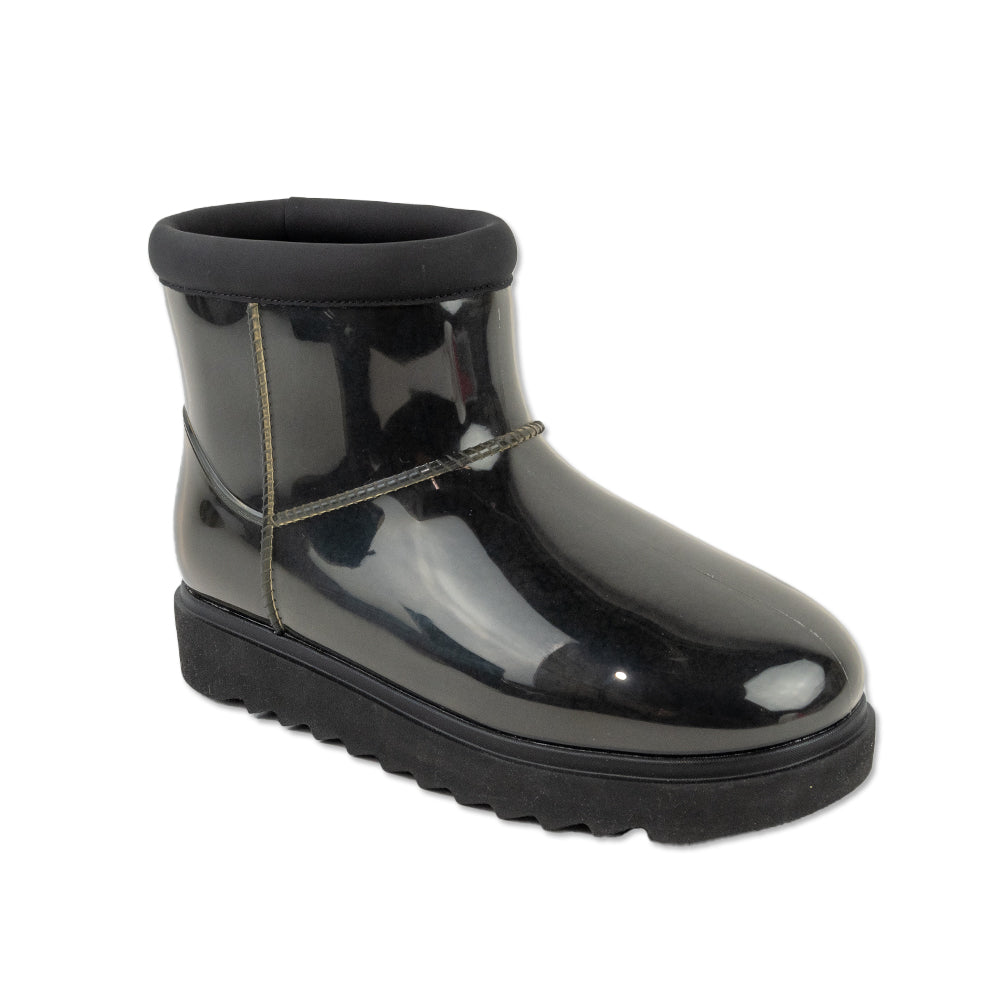 Koolaburra by Ugg Green Rubber Boots with Faux Fur Lining